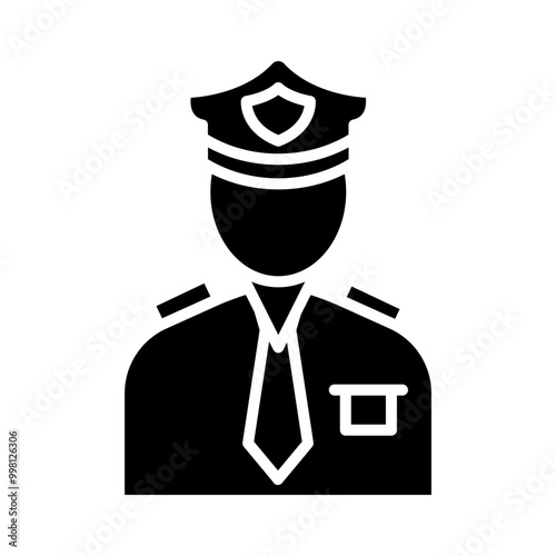 Immigration Officer glyph icon
