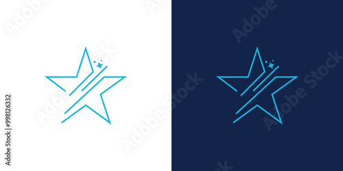Unique and modern The cleanliness star logo design 2