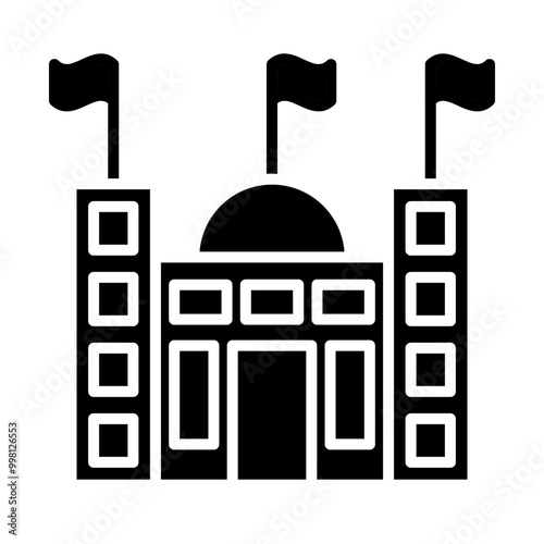 Embassy glyph icon