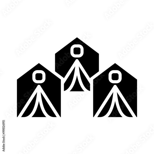 Refugee Camp glyph icon