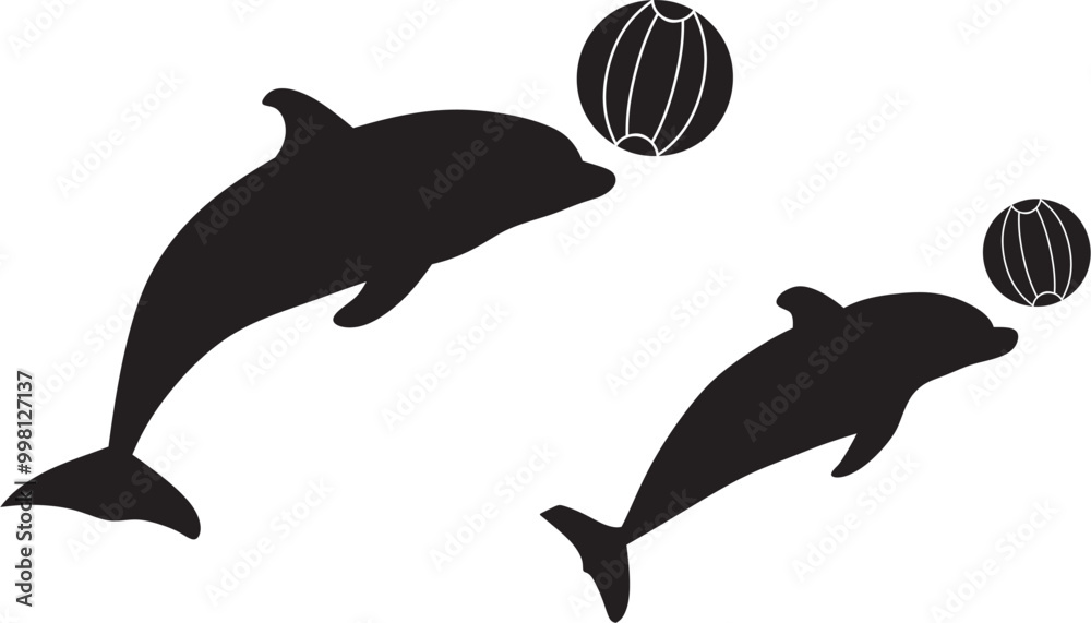 Naklejka premium Dolphins