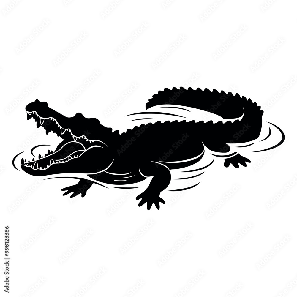 crocodile isolated on white background crocodile isolated on white background