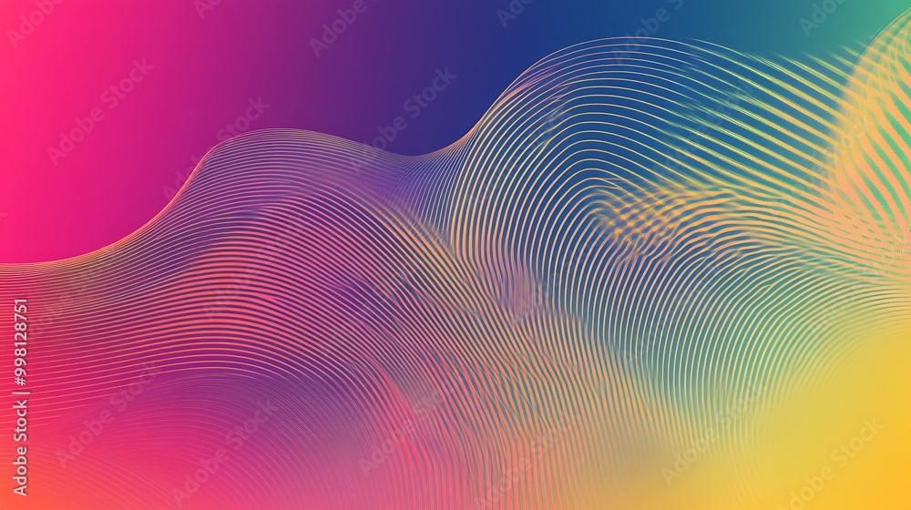 Abstract background with colorful wavy lines. Abstract background with colorful wavy lines.