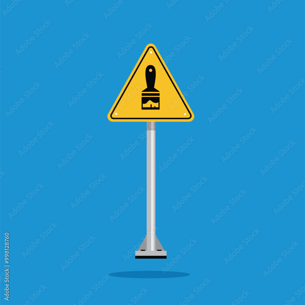 wet paint on the yellow triangle sign. Suitable for posters and web icons
wet paint on the yellow triangle sign. Suitable for posters and web icons