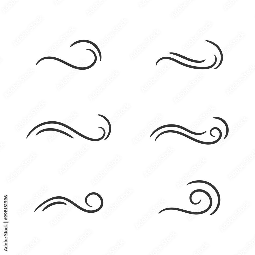 Swirl wave ornament stroke isolated vector illustration. Swirl wave ornament stroke isolated vector illustration.