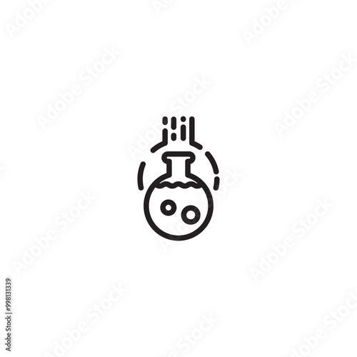 Magic potion bottle icon. Simple magic potion icon for social media, app, and web design. Editable icon.