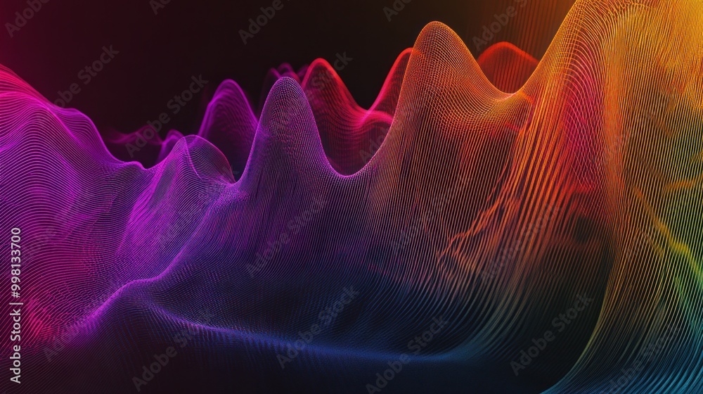 Abstract digital landscape with vibrant colors Abstract digital landscape with vibrant colors