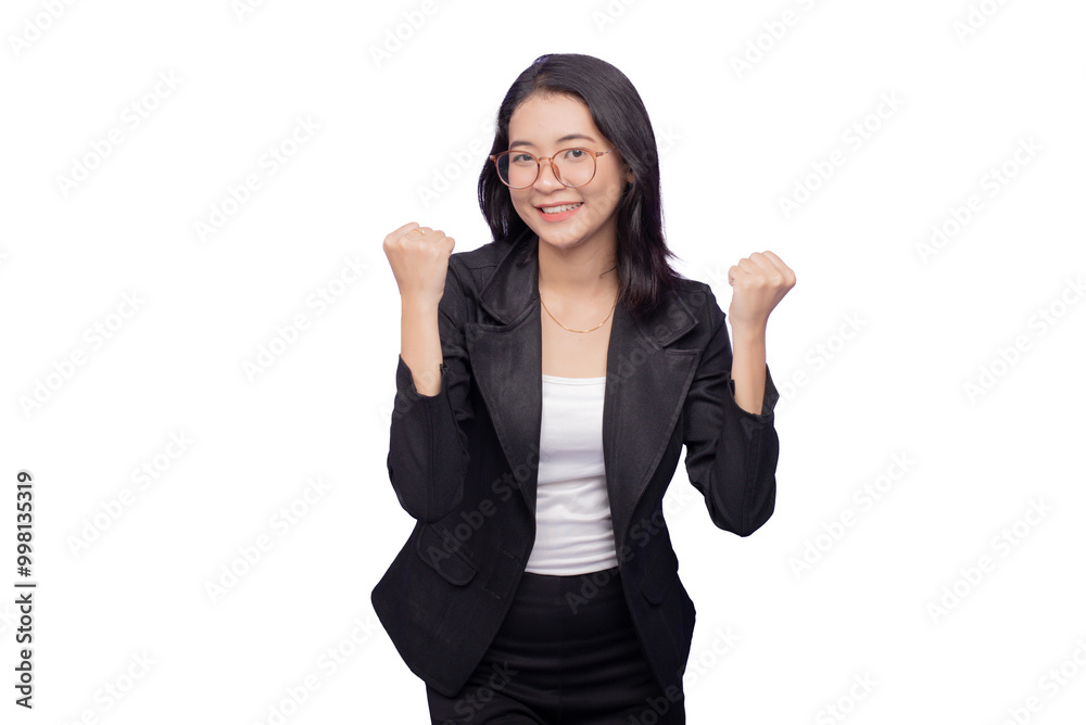 Asian Business Woman Wearing a Black Suit Asian Business Woman Wearing a Black Suit