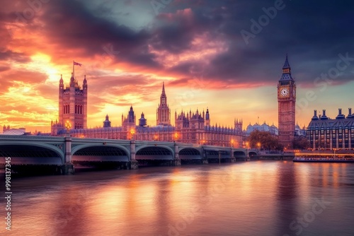 Big Ben London View Landscape Landmark