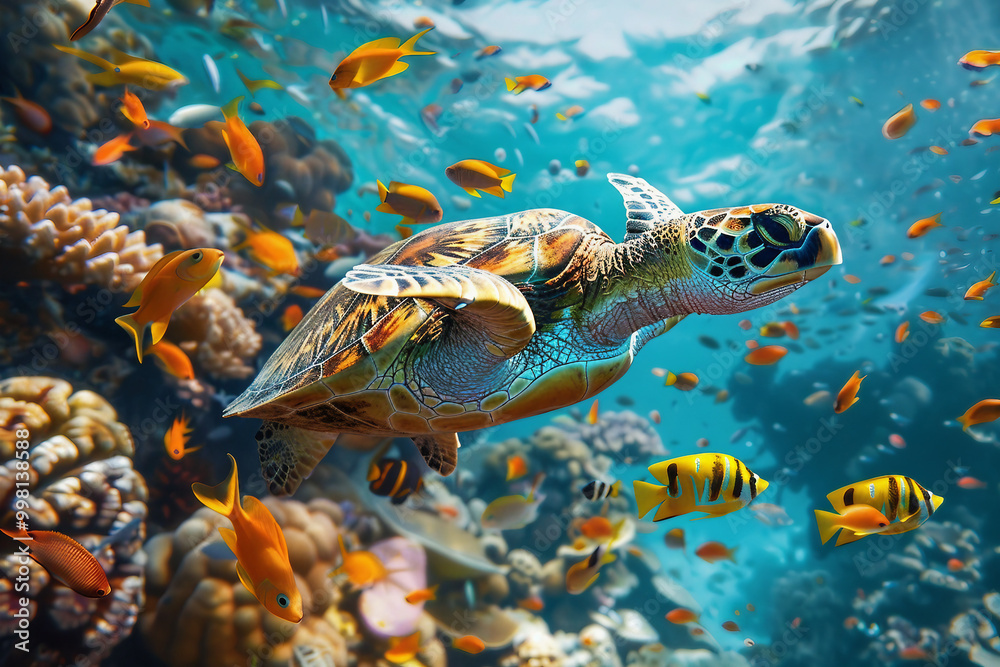 Professional skilled diver exploring underwater bio diversity sea ocean, Generative AI Professional skilled diver exploring underwater bio diversity sea ocean, Generative AI