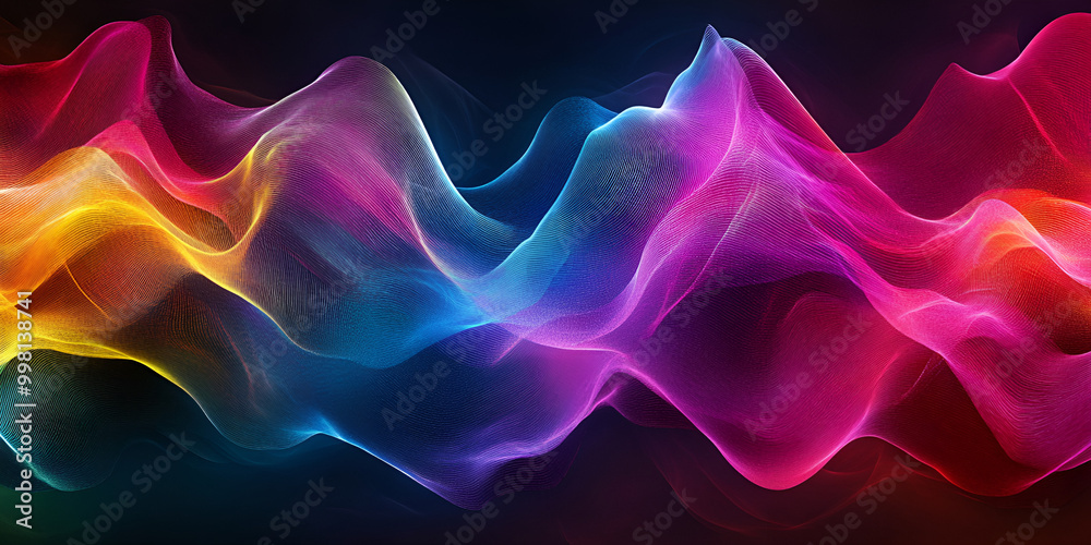 Colorful Abstract Silk Waves Background Colorful Abstract Silk Waves Background