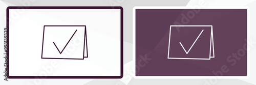 reserved outline icon. Linear vector from hotel concept. Thin line white and black reserved icon isolated on white and dark background