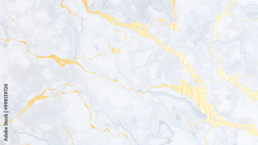 Naklejka premium White marble texture with yellow veins and pattern for background or design art work.