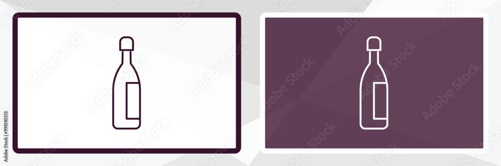 champagne outline icon. Linear vector from hotel concept. Thin line white and black champagne icon isolated on white and dark background champagne outline icon. Linear vector from hotel concept. Thin line white and black champagne icon isolated on white and dark background