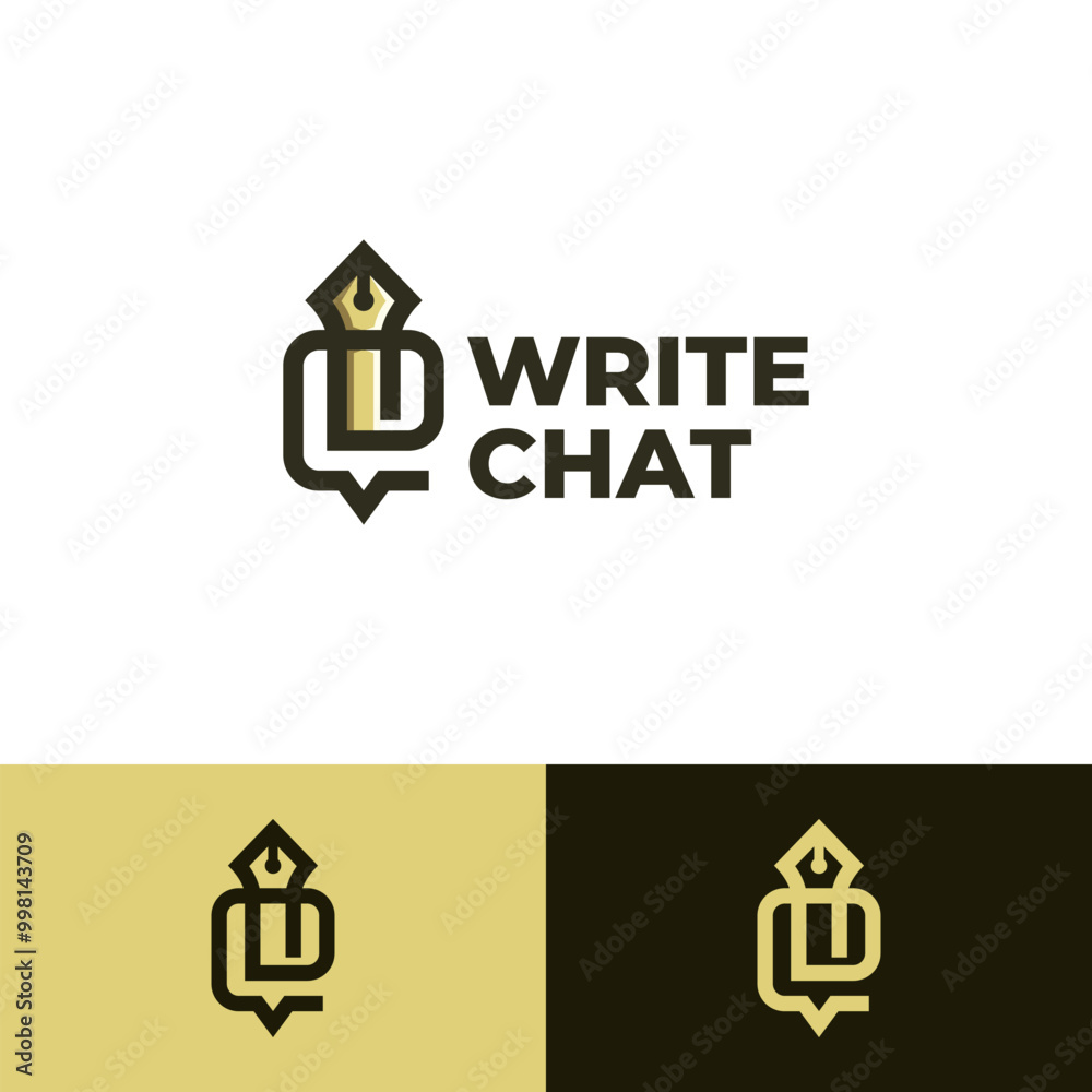 writer chat logo vector writer chat logo vector