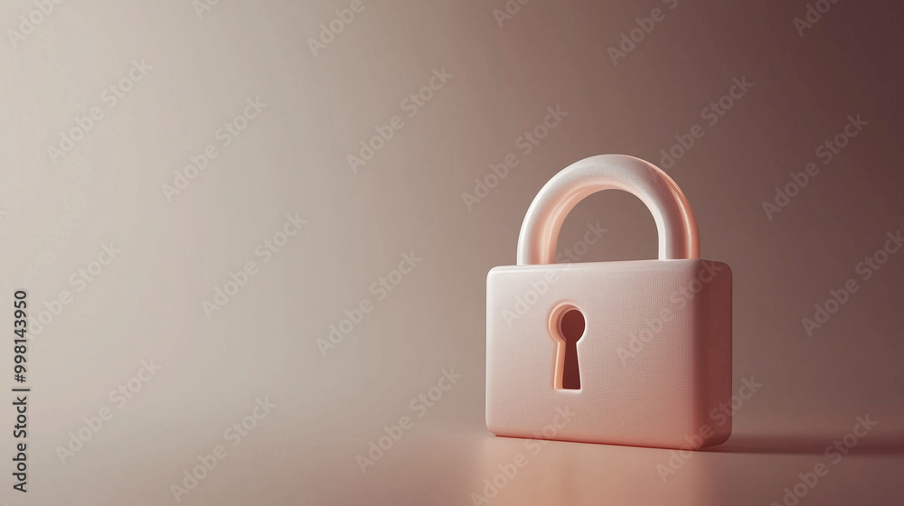 3D padlock set against a pinkish background, cybersecurity and data protection concept 3D padlock set against a pinkish background, cybersecurity and data protection concept