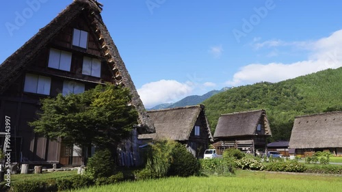 白川郷の美しい風景動画