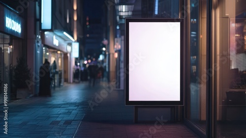 Blank digital signage screen in a public space perfect for customization