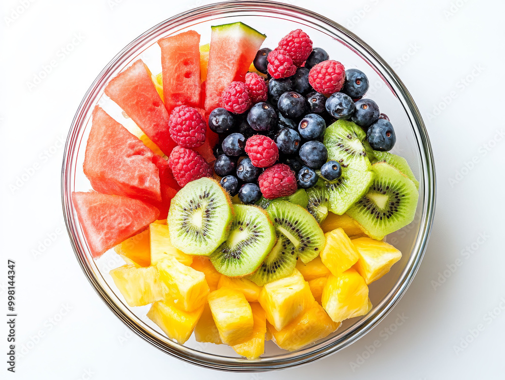 Fresh Fruit Salad with Watermelon, Pineapple, and Berries Fresh Fruit Salad with Watermelon, Pineapple, and Berries