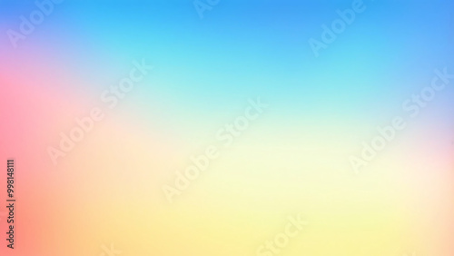 Pastel Colorful Soft Gradient Background, Blue and Yellow, Minimalistic Muted Hues Simple Elegant Backdrop.