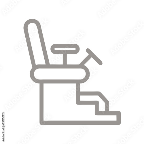 Stairlift illustration in gray outline enhancing mobility and accessibility for users