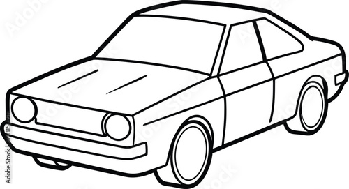 Car Line art vector  illustration