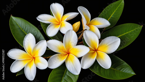 frangipani flower isolated on white