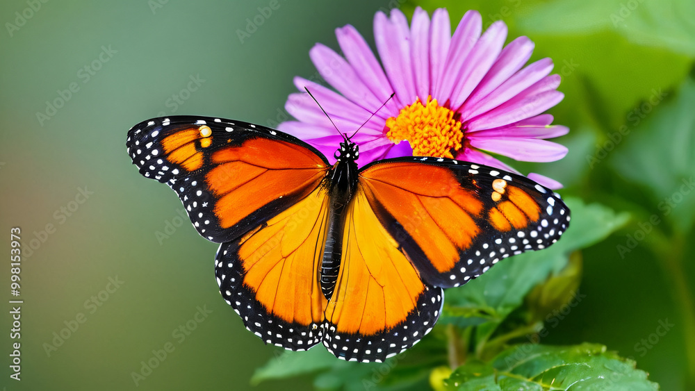 Fototapeta premium monarch butterfly on flower