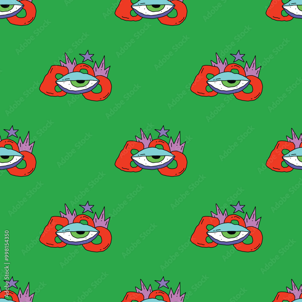 square seamless pattern -sinister eyes for Halloween.Devil eyes in 1970s psychedelic style.Groovy and funky print ornament.A look from a horror movie. Mystical esoteric eye.Witches,astrology and tarot square seamless pattern -sinister eyes for Halloween.Devil eyes in 1970s psychedelic style.Groovy and funky print ornament.A look from a horror movie. Mystical esoteric eye.Witches,astrology and tarot