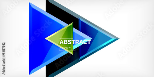 Free Download Triangle glass shapes geometric abstract background. Vector Illustration For Wallpaper, Banner, Background, Card, Book Illustration, landing page - GFXLoad