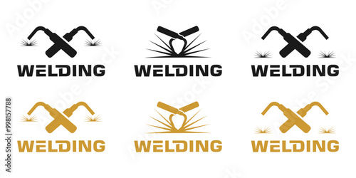 welding vector logo design, illustration, editable welding icon and symbol, graphic, silhouette, fabrication