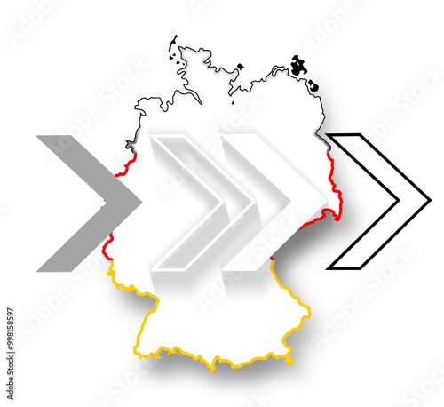 map of Germany outline simp...