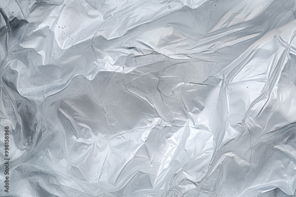 Obraz premium Processed collage of transparent cellophane plastic foil texture. Background for banner, backdrop