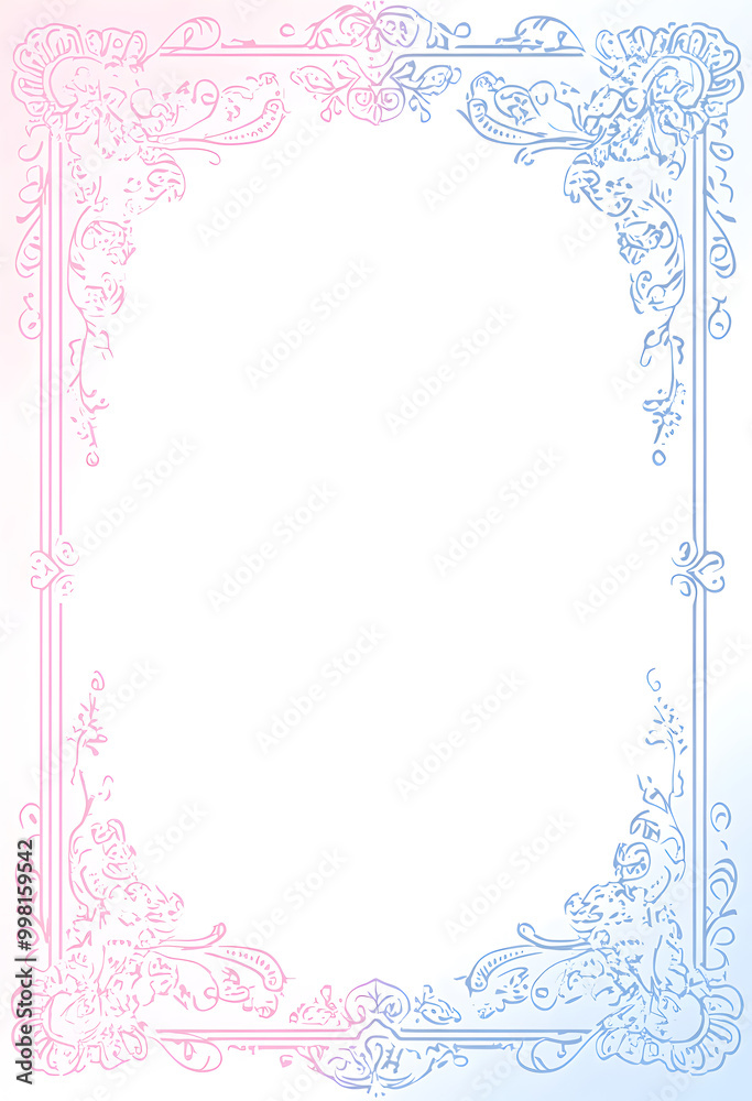 Intricate Lace Border with Gradient Effect Intricate Lace Border with Gradient Effect