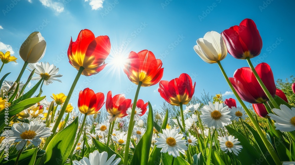 view of a field of flowers landscape scenery view of a field of flowers landscape scenery
