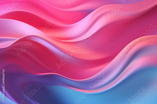 Abstract waves shape glowing in ultraviolet spectrum. Background for banner, backdrop or texture