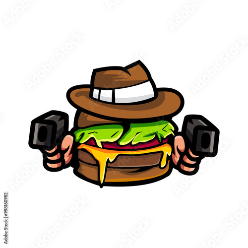 burger armory logo simple clean and elegance