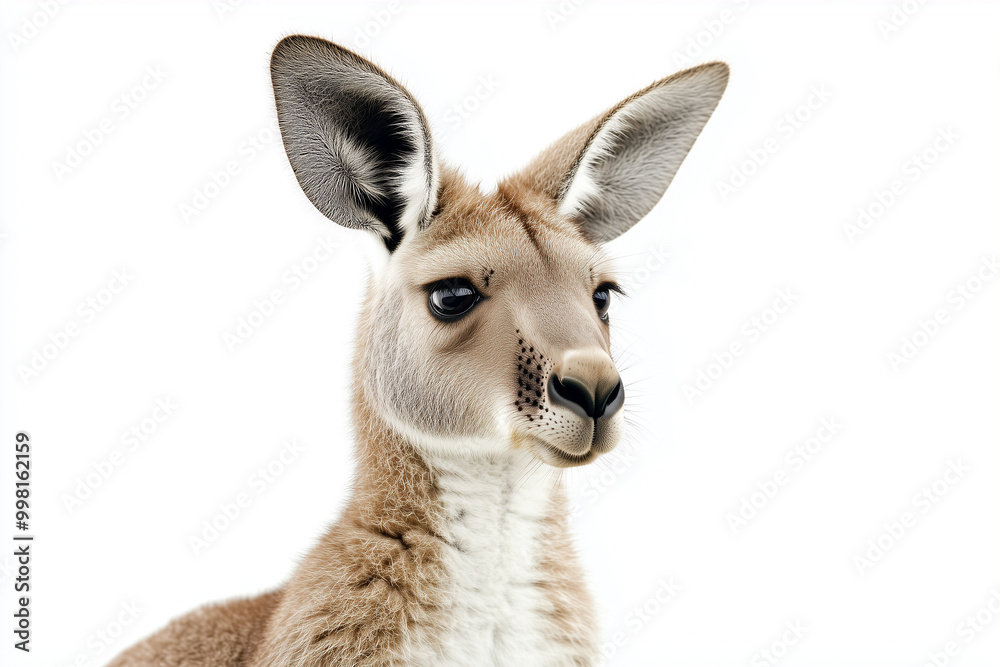 Close-Up of a Young Kangaroo's Face
Detailed View of a Kangaroo's Alert and Curious Expression Close-Up of a Young Kangaroo's Face
Detailed View of a Kangaroo's Alert and Curious Expression