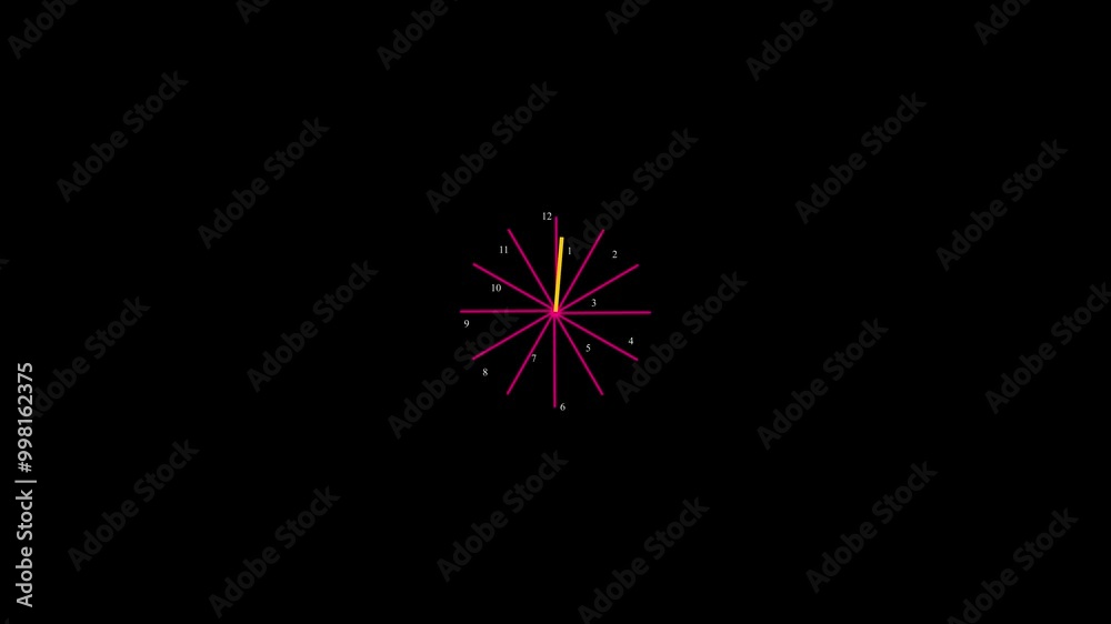 Timer Clock Icon Flat Style Counting Down 24 Hours Day Fast Speed Background 4k animation Timer Clock Icon Flat Style Counting Down 24 Hours Day Fast Speed Background 4k animation