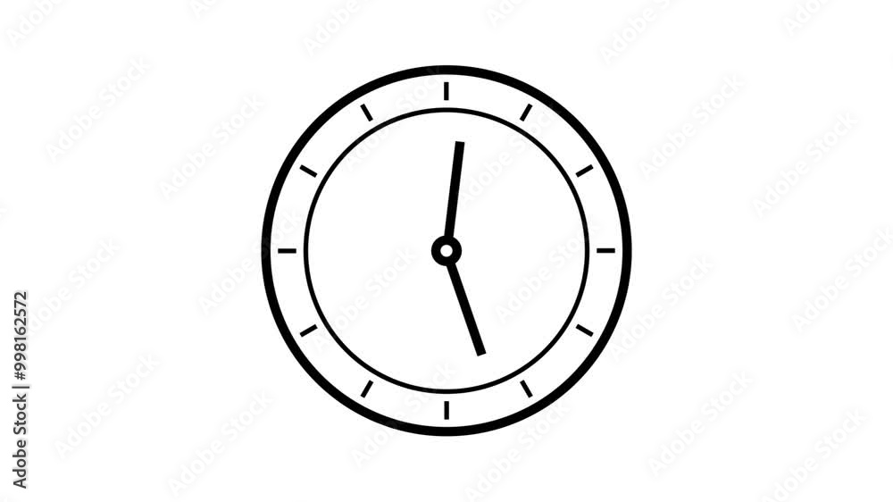 Timer Clock Icon Flat Style Counting Down 24 Hours Day Fast Speed Background 4k animation Timer Clock Icon Flat Style Counting Down 24 Hours Day Fast Speed Background 4k animation