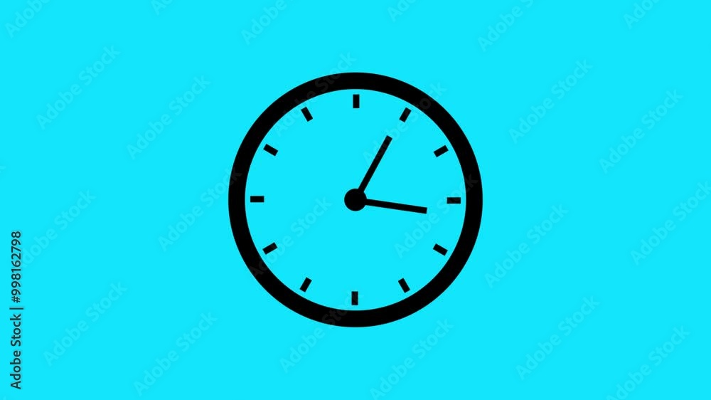 Timer Clock Icon Flat Style Counting Down 24 Hours Day Fast Speed Background 4k animation Timer Clock Icon Flat Style Counting Down 24 Hours Day Fast Speed Background 4k animation