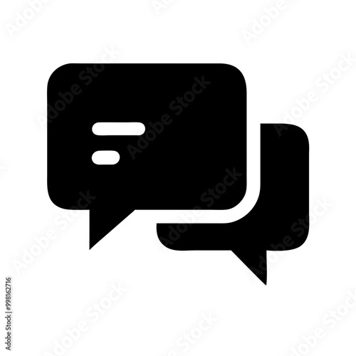 Speech bubbles icon in a modern design for communication and dialogue concepts
