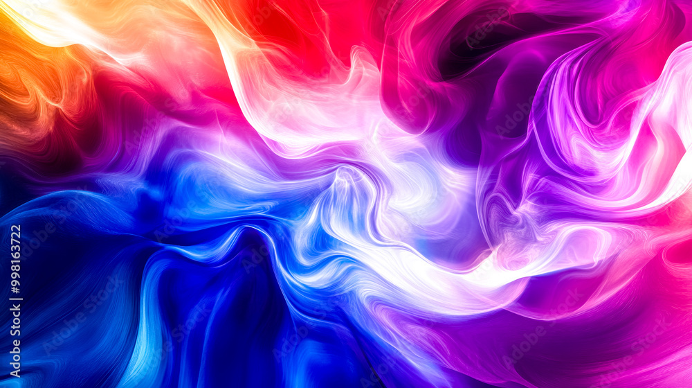 Colorful abstract smoke background flowing in waves