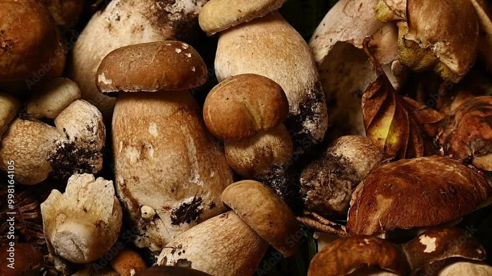 Freshly picked porcini mushrooms, quantity of edible mushrooms, food background, concept of healthy genuine food ingredients
Freshly picked porcini mushrooms, quantity of edible mushrooms, food background, concept of healthy genuine food ingredients