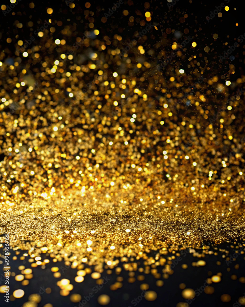 Naklejka premium gold glitter generative ai