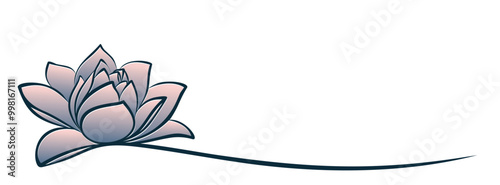 The symbol of a blooming water lily.