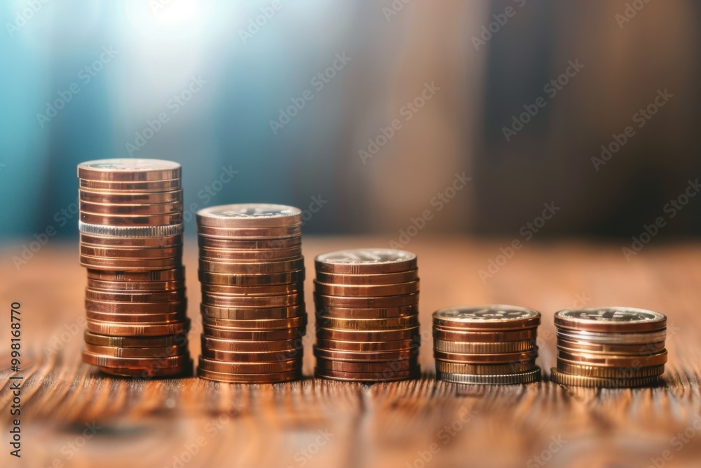 Coin Stack Symbolizing Financial Growth and Wealth Building through Investment Planning and Savings Strategy Coin Stack Symbolizing Financial Growth and Wealth Building through Investment Planning and Savings Strategy
