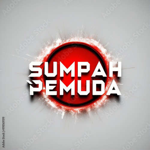 Hari sumpah pemuda or Indonesian youth pledge day logo design