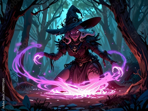  witch with magic powers