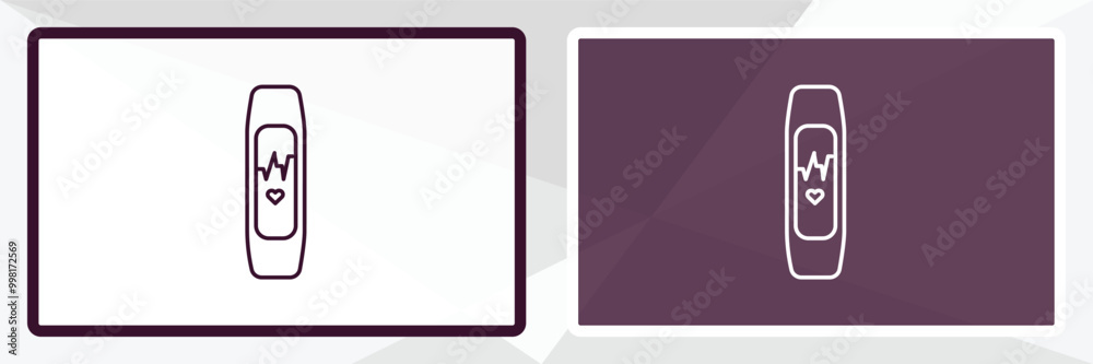 training watch outline icon. Linear vector from gym concept. Thin line white and black training watch icon isolated on white and dark background training watch outline icon. Linear vector from gym concept. Thin line white and black training watch icon isolated on white and dark background